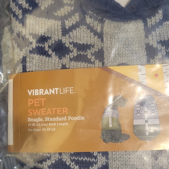 Vibrant Life Colorful Dog Flat Collar Knit Sweater - Picture 2 of 4